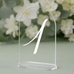 Numerki na stół z pleksi - łuk