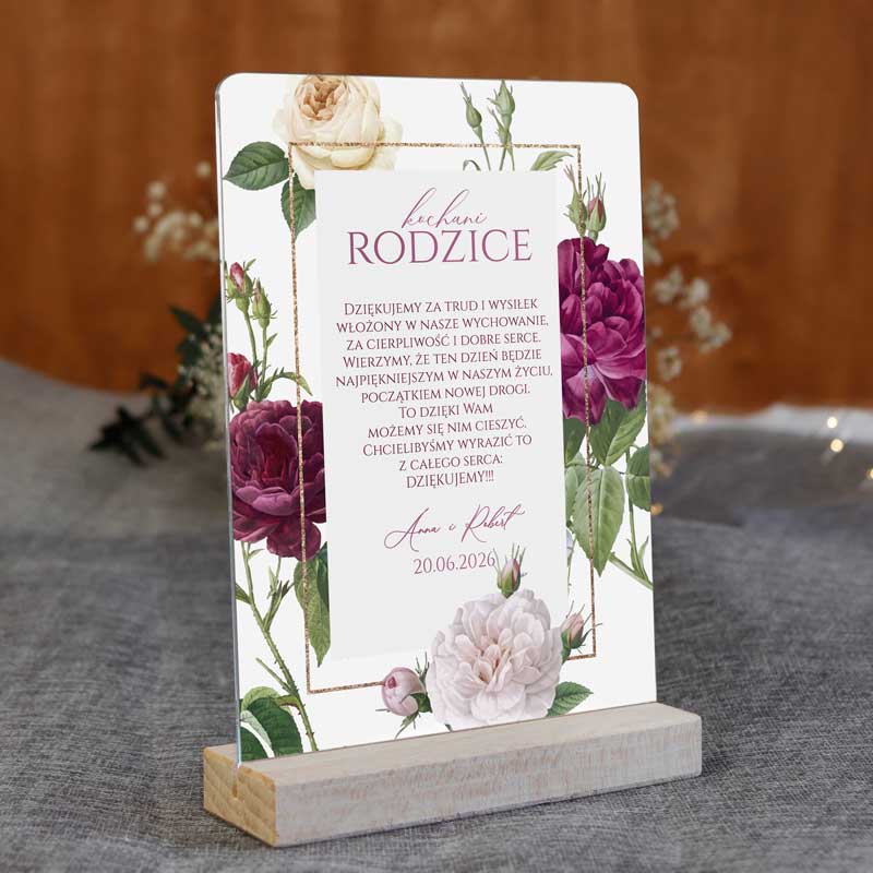Podziękowania dla Rodziców