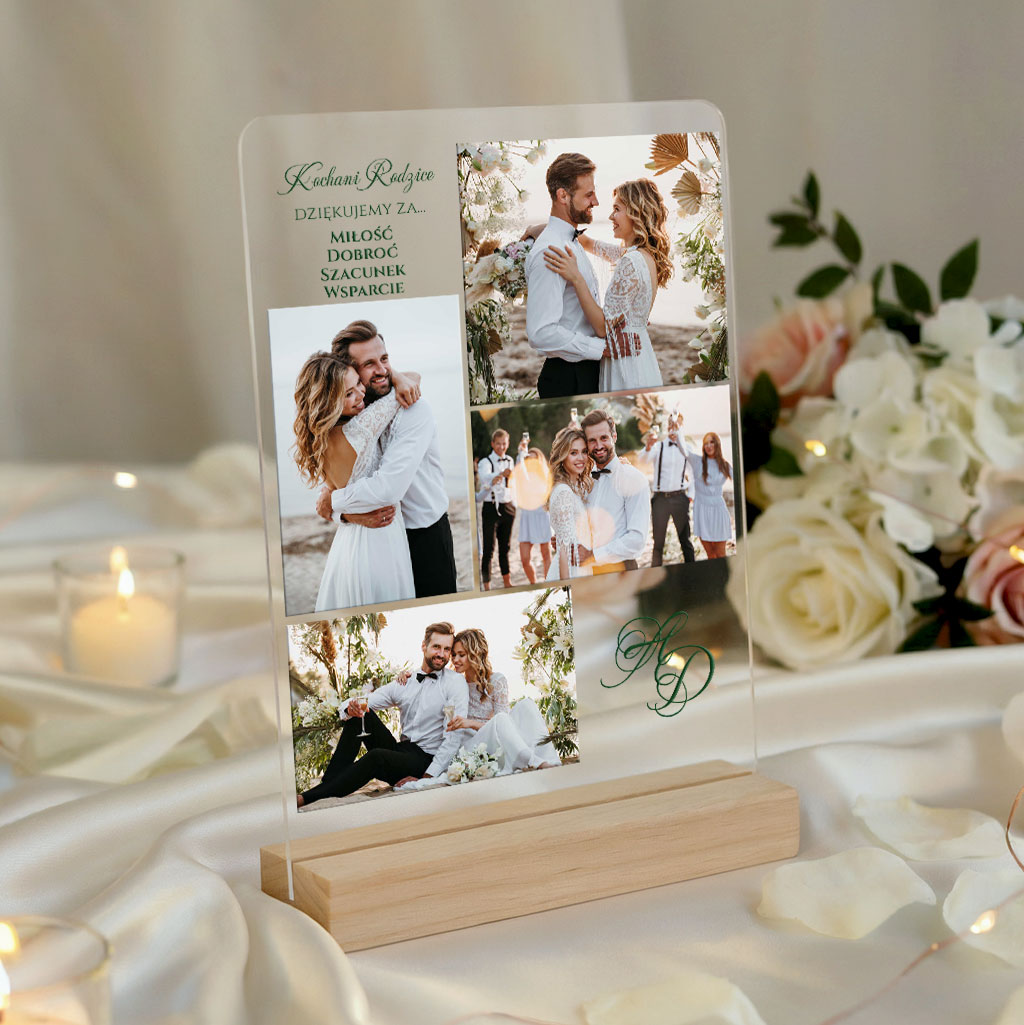 Podziękowania dla Rodziców pleksi