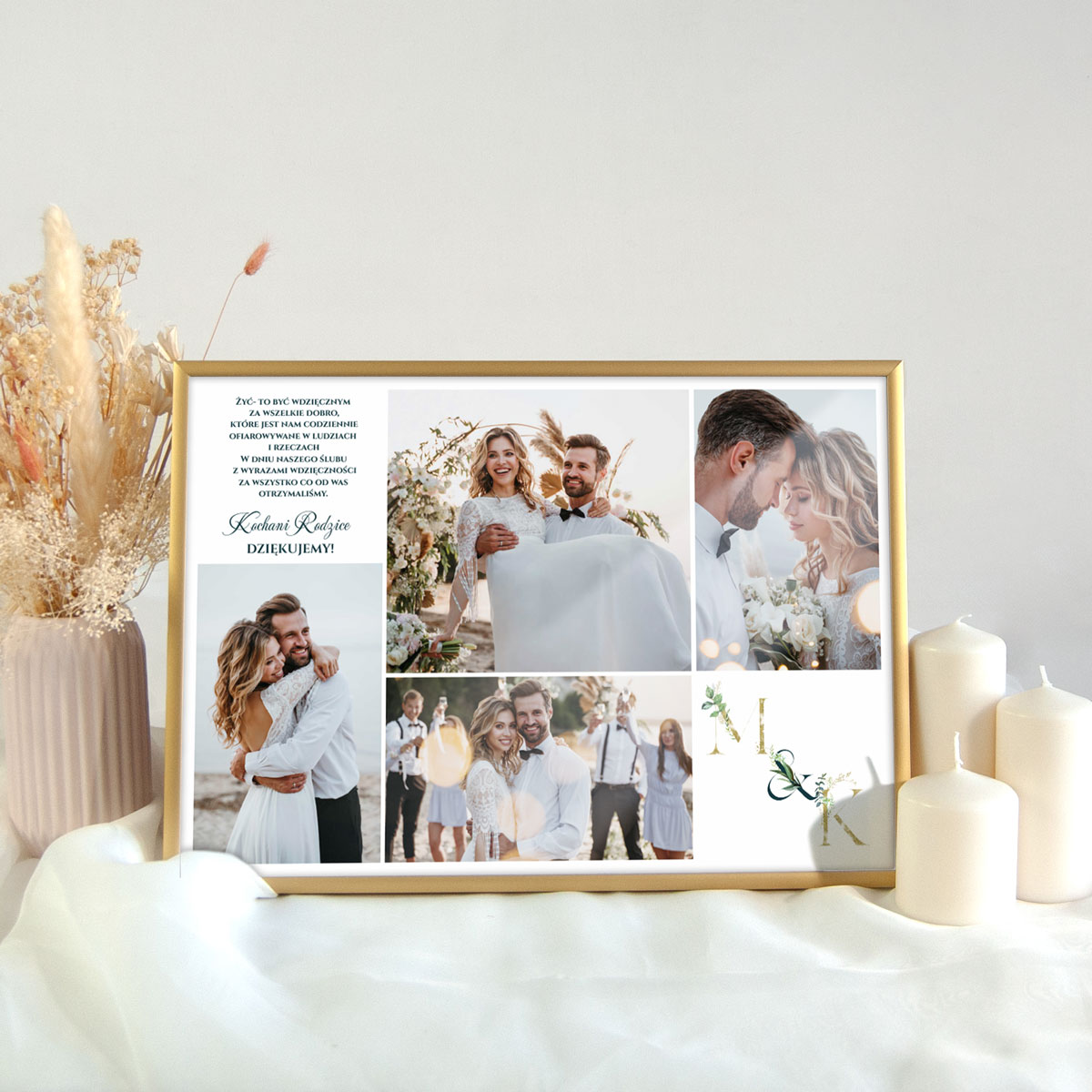 Podziękowania dla Rodziców kolaż