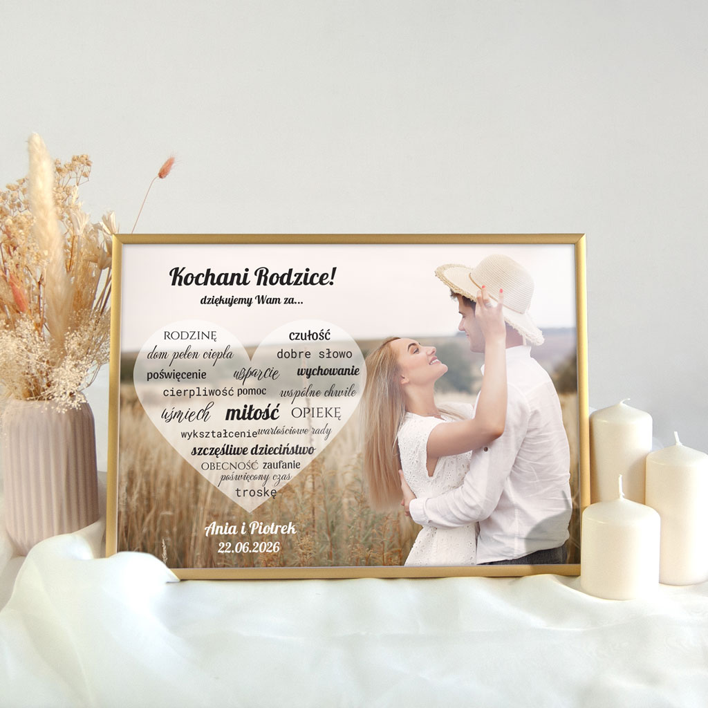 Podziękowania dla Rodziców ze zdjęciem