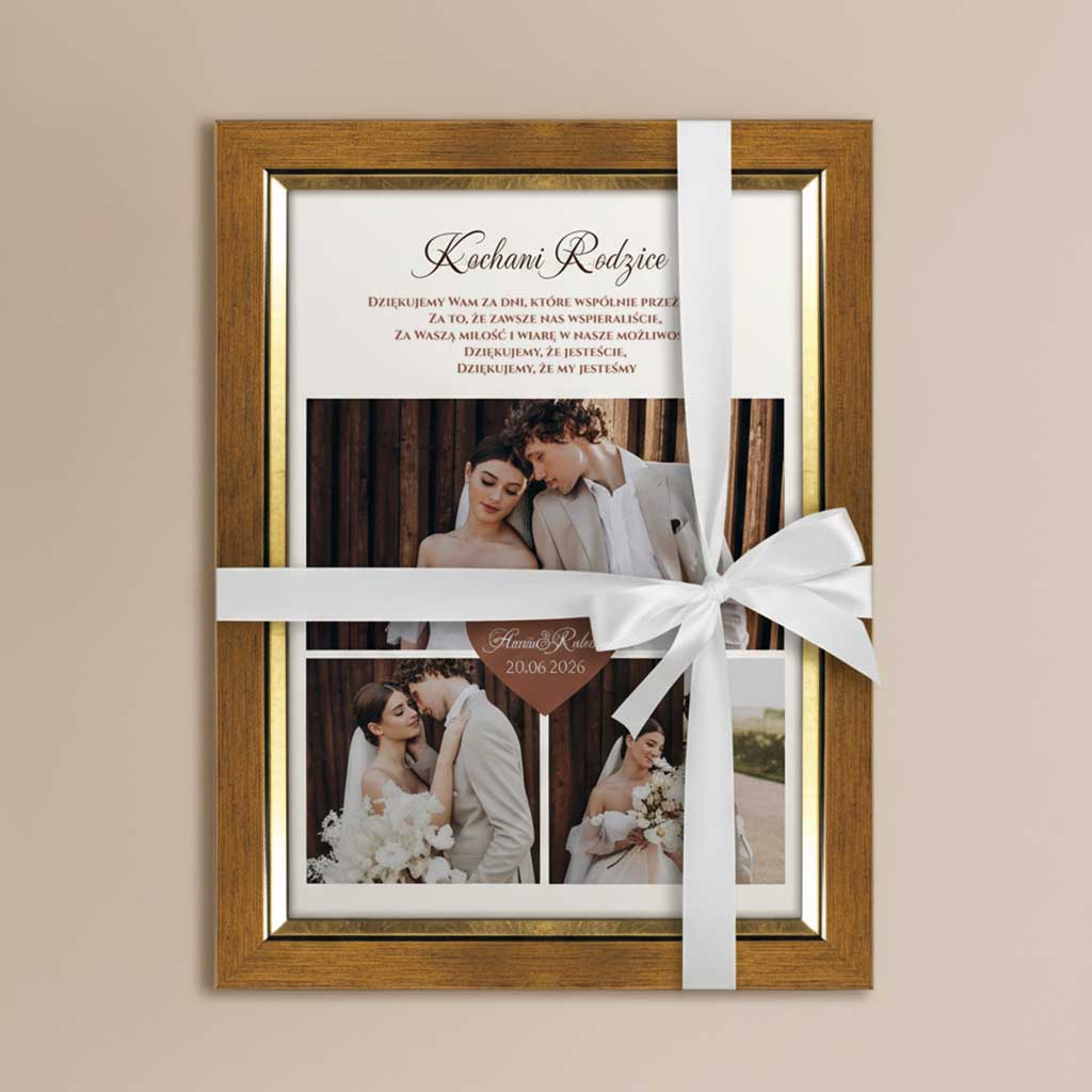 Podziękowania dla Rodziców ramka