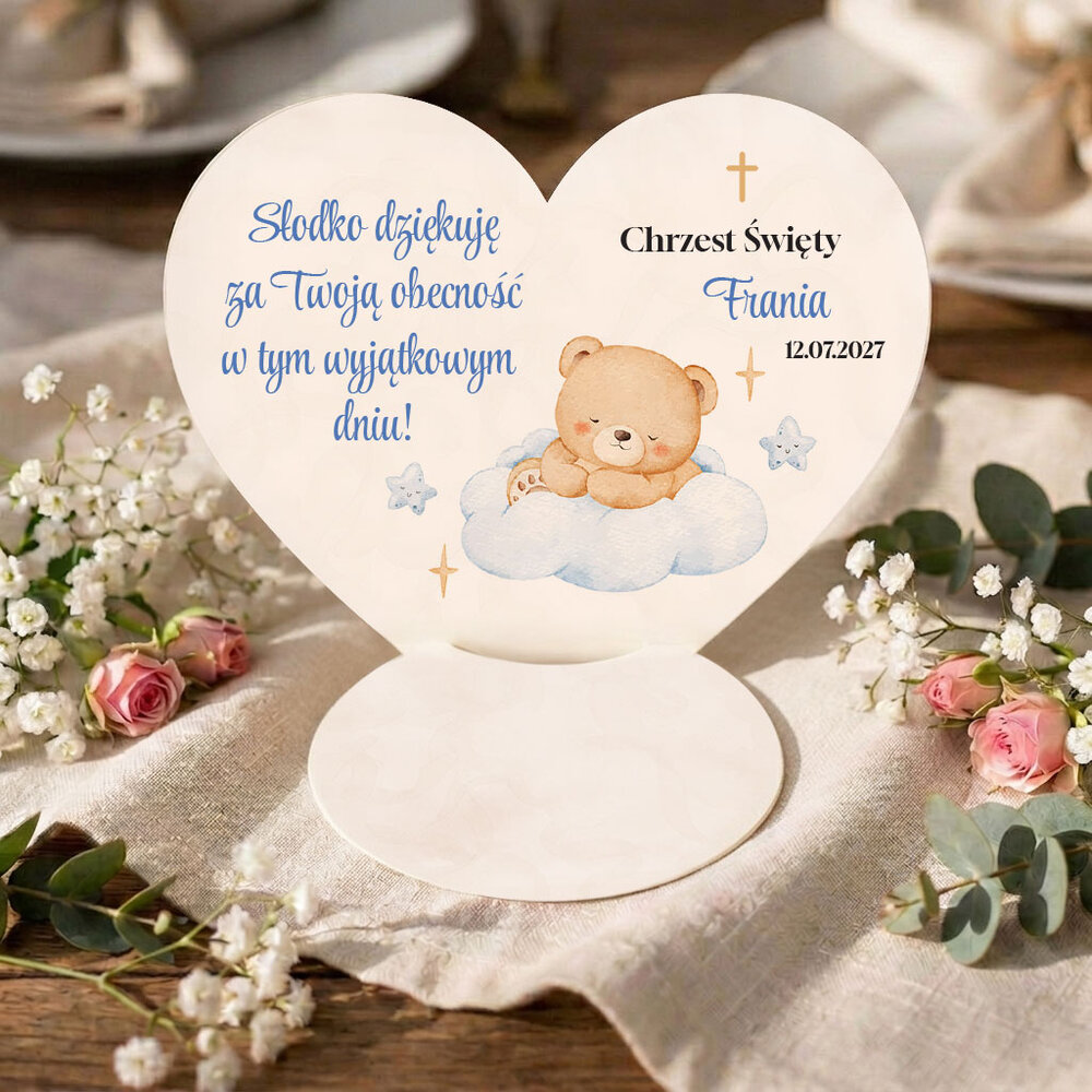 Podziękowania na chrzest tło - podkładka pod czekoladkę 7
