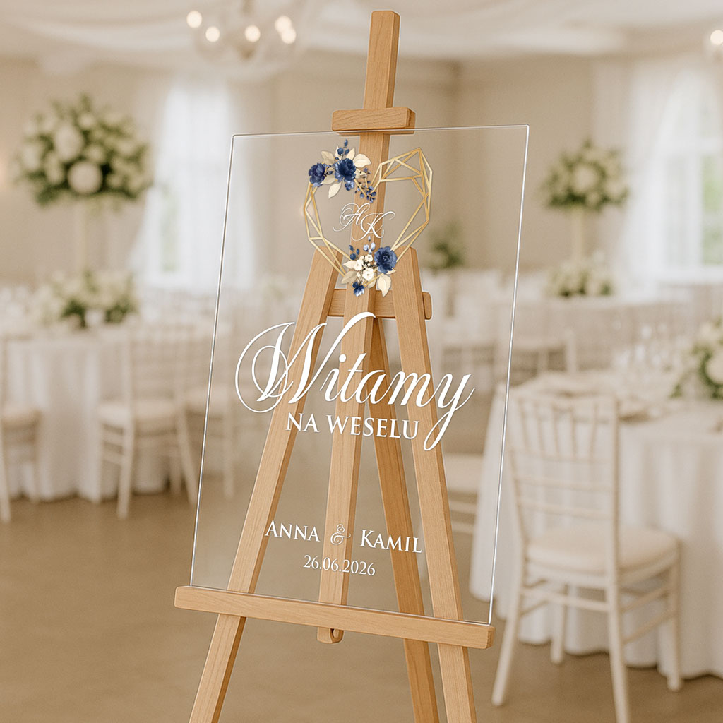 Akrylowa tablica powitalna Ariana2