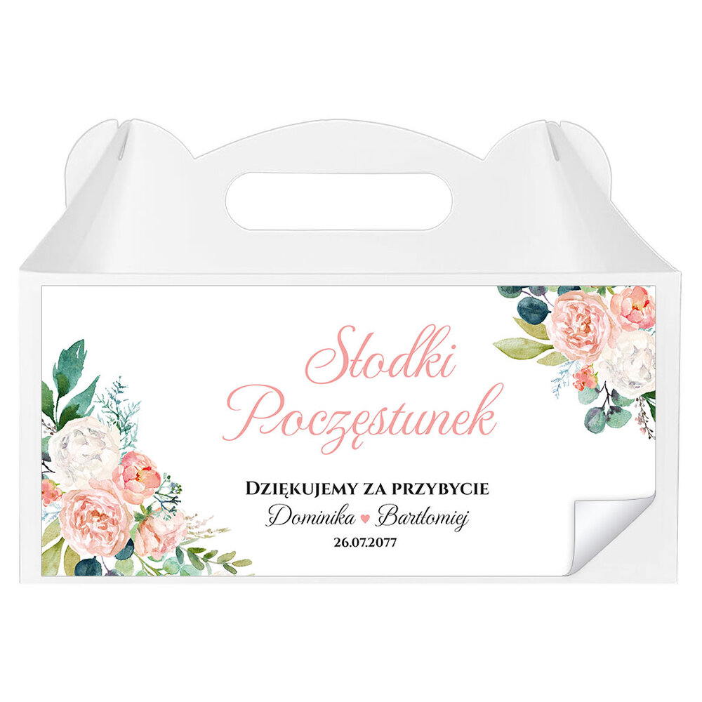 Naklejki na pudełka na ciasto 3 szt. - Oliwia