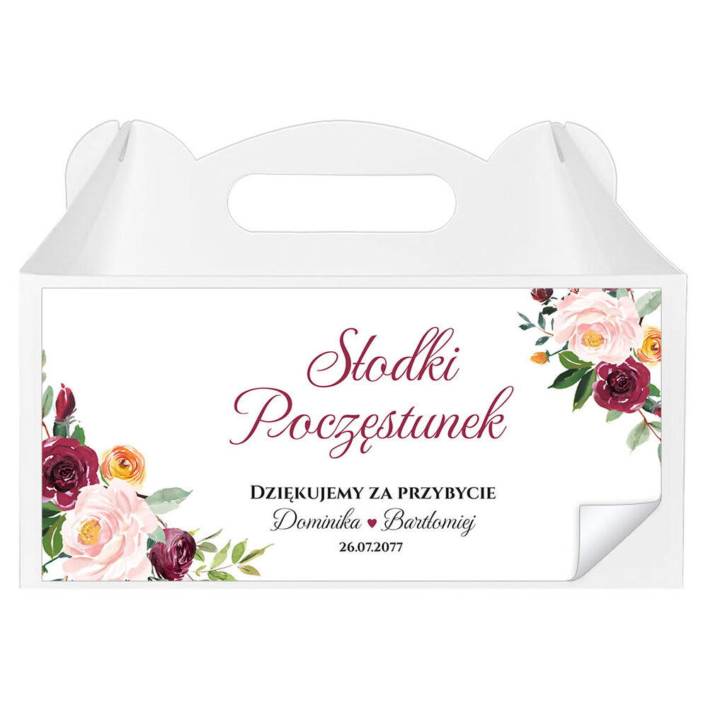 Naklejki na pudełka na ciasto 3 szt. - Oliwia