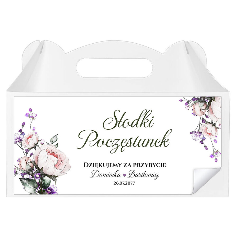 Naklejki na pudełka na ciasto 3 szt. - Oliwia