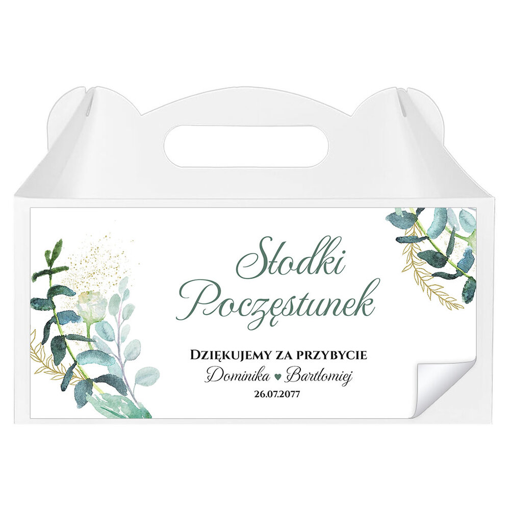 Naklejki na pudełka na ciasto 3 szt. - Oliwia