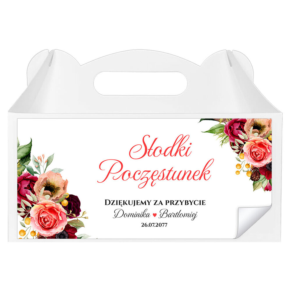 Naklejki na pudełka na ciasto 3 szt. - Oliwia