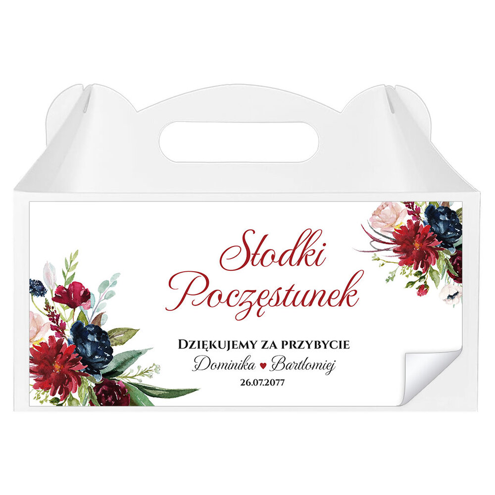 Naklejki na pudełka na ciasto 3 szt. - Oliwia