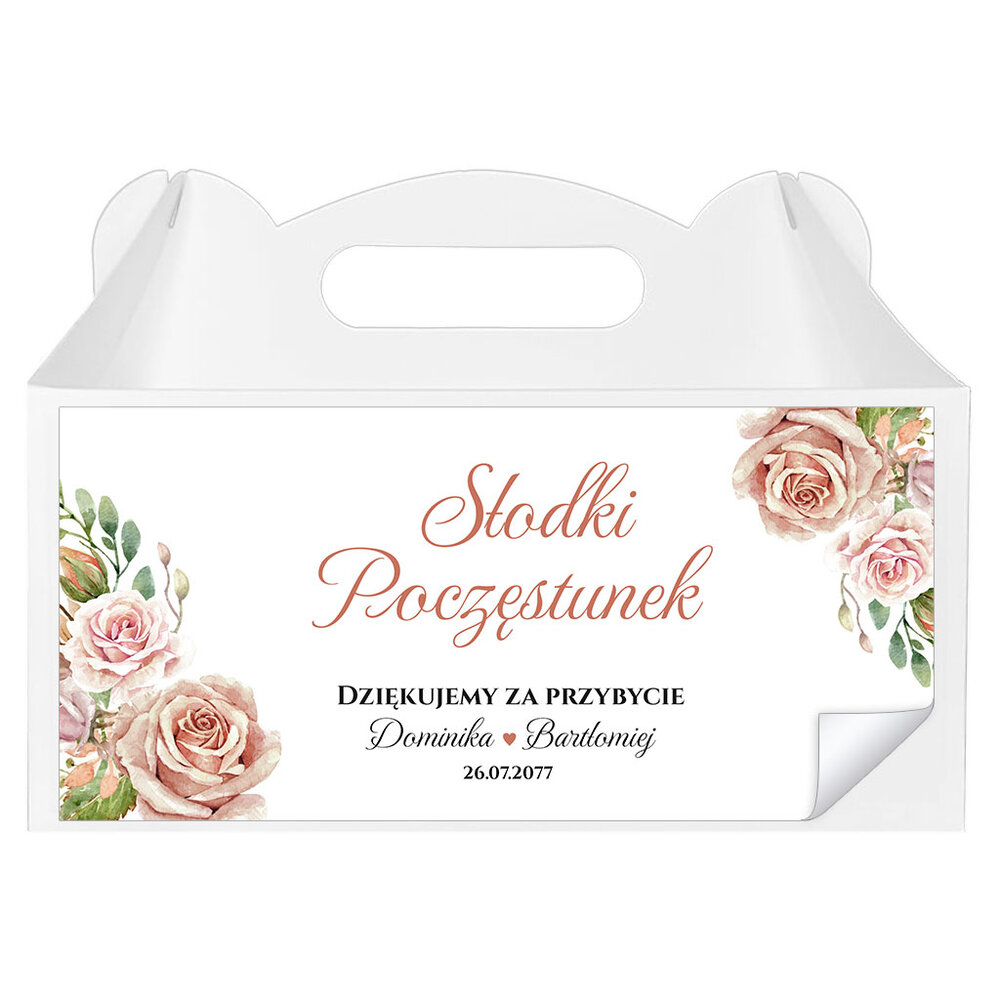 Naklejki na pudełka na ciasto 3 szt. - Oliwia