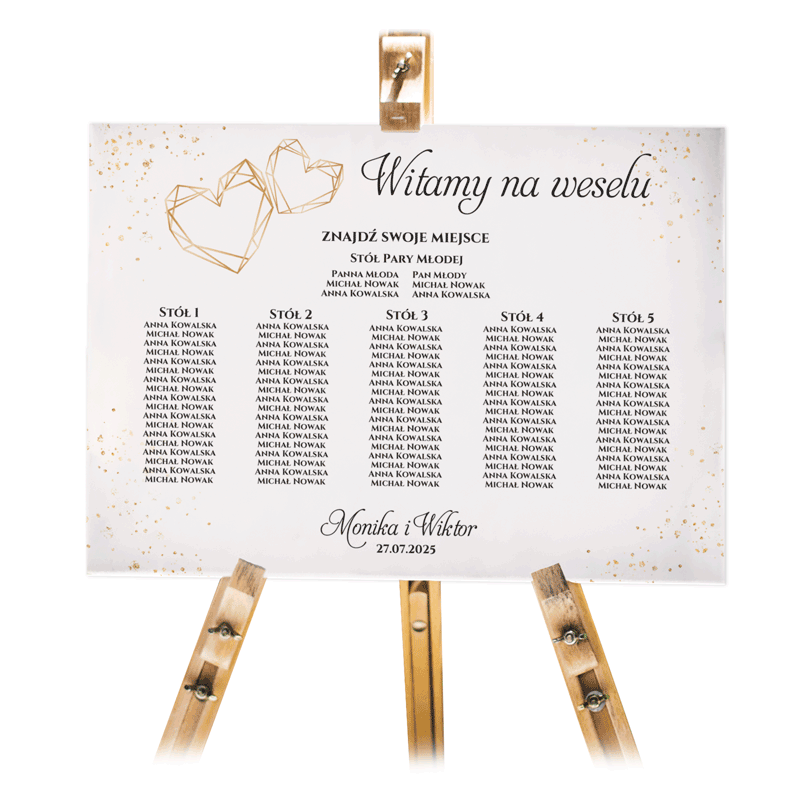 Tablica z usadzeniem gości 50x70cm POZIOM - Ariana