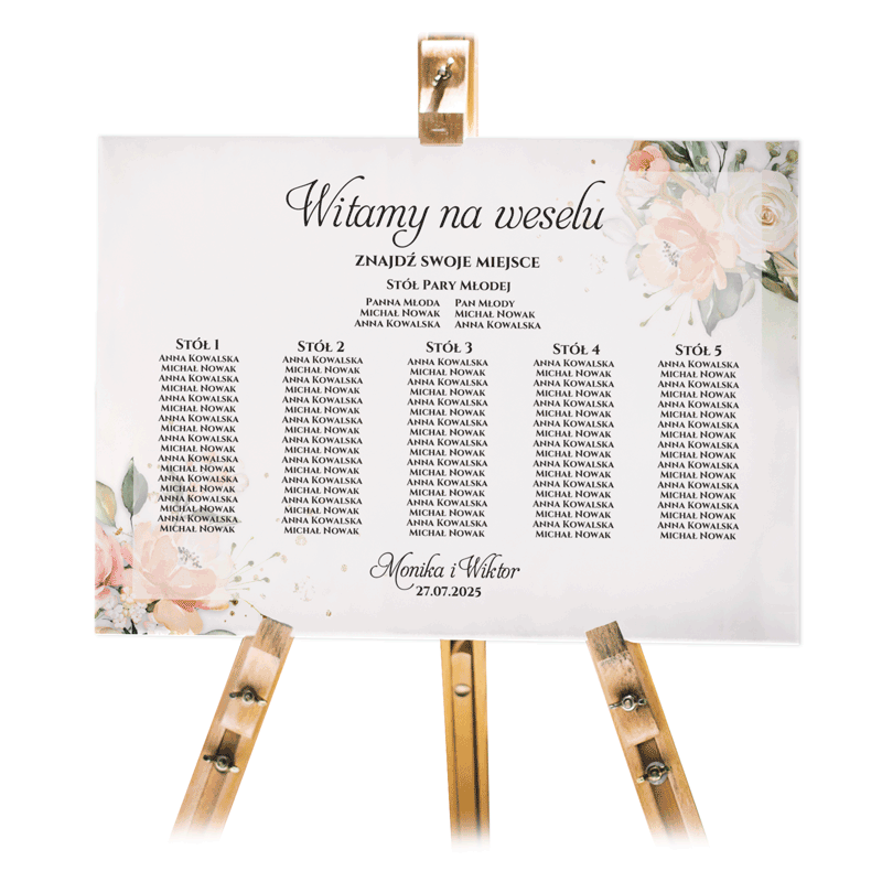 Tablica z usadzeniem gości 50x70cm POZIOM - Ariana3