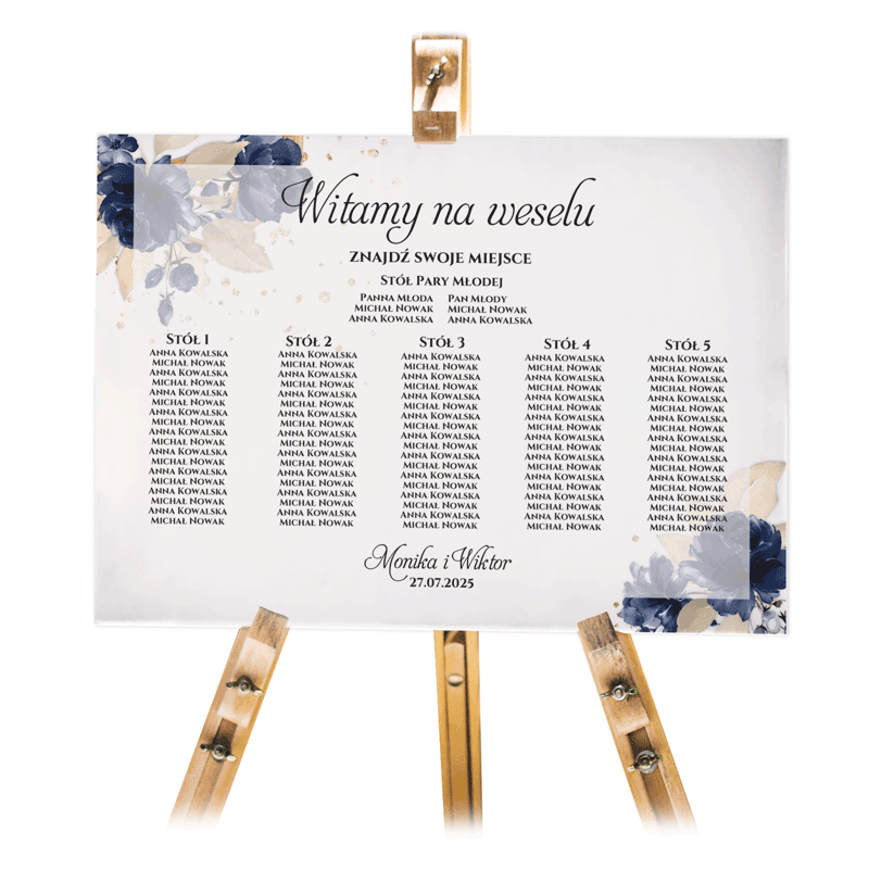 Tablica z usadzeniem gości 50x70cm POZIOM - Ariana2