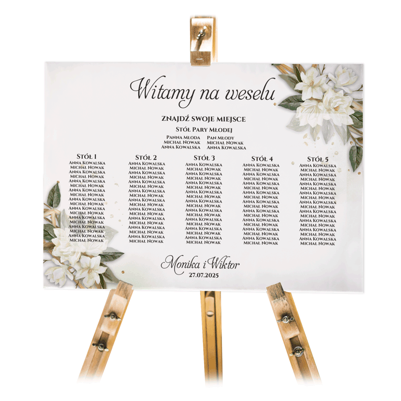 Tablica z usadzeniem gości 50x70cm POZIOM - Ariana3