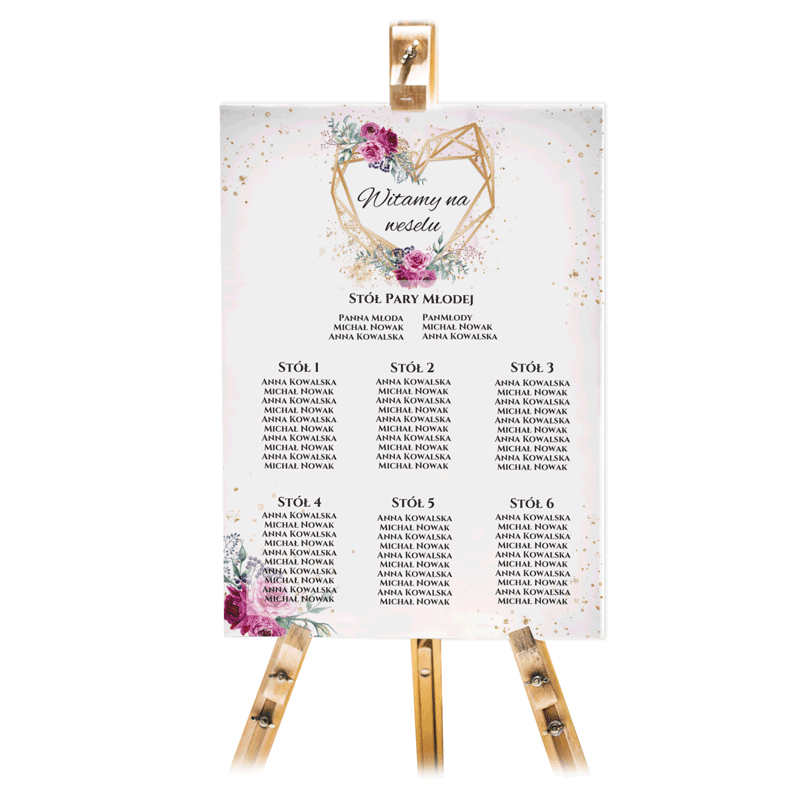 Tablica powitalna 50x70cm PION - Ariana2