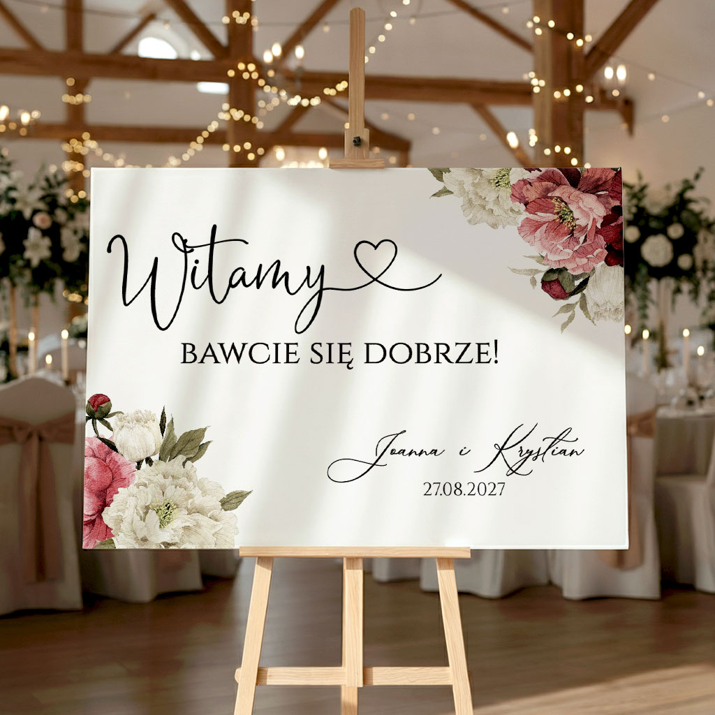 Tablica powitalna 50x70cm POZIOM - Megan