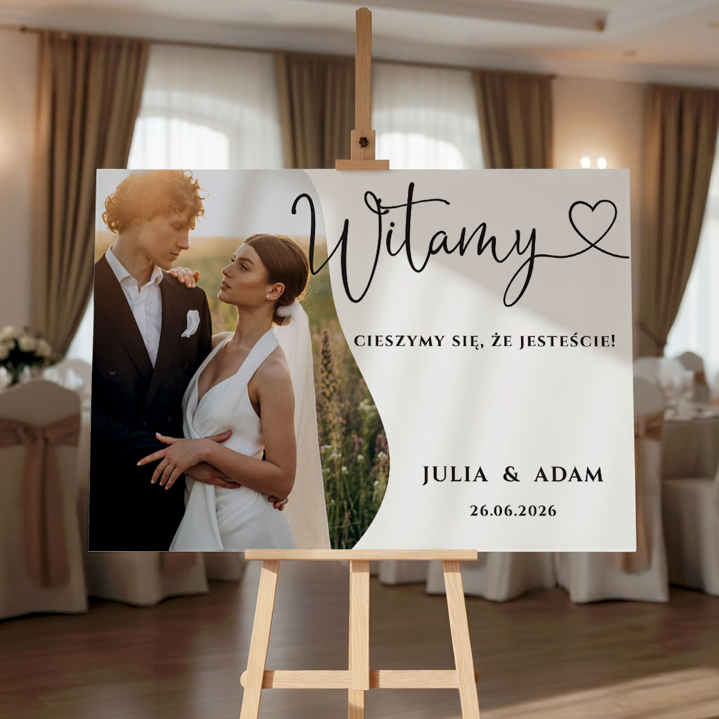 Tablica powitalna ze zdjęciem