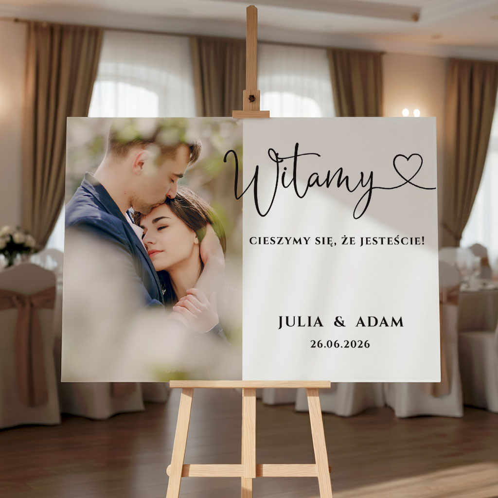 Tablica powitalna ze zdjęciem