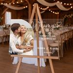 Akrylowa tablica powitalna ze zdjęciem