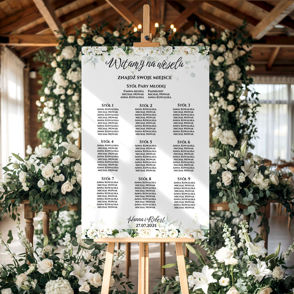 Tablica z usadzeniem gości 90x60 Iris