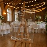 Akrylowa tablica z usadzeniem gości Selma