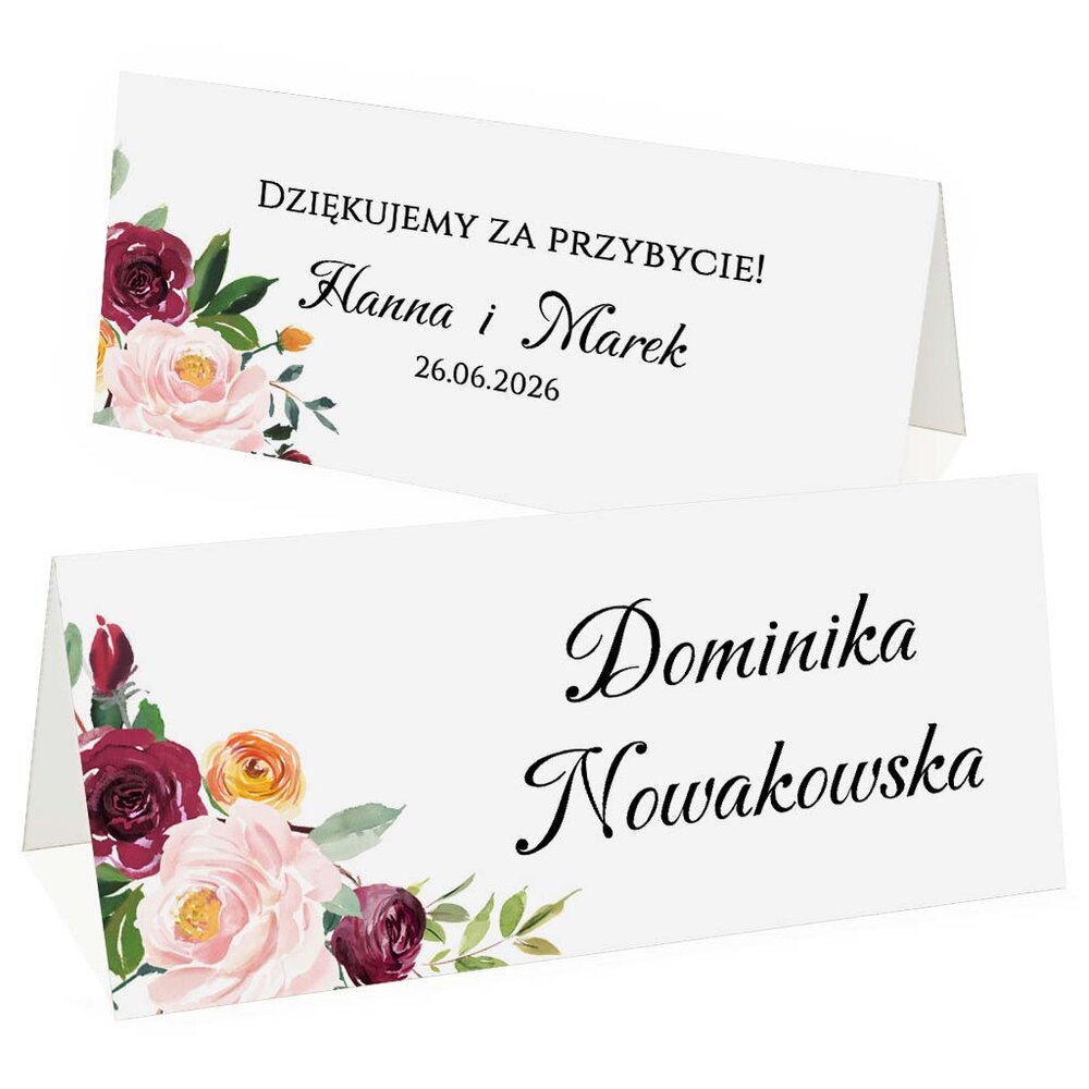 Winietki na stół - Oliwia