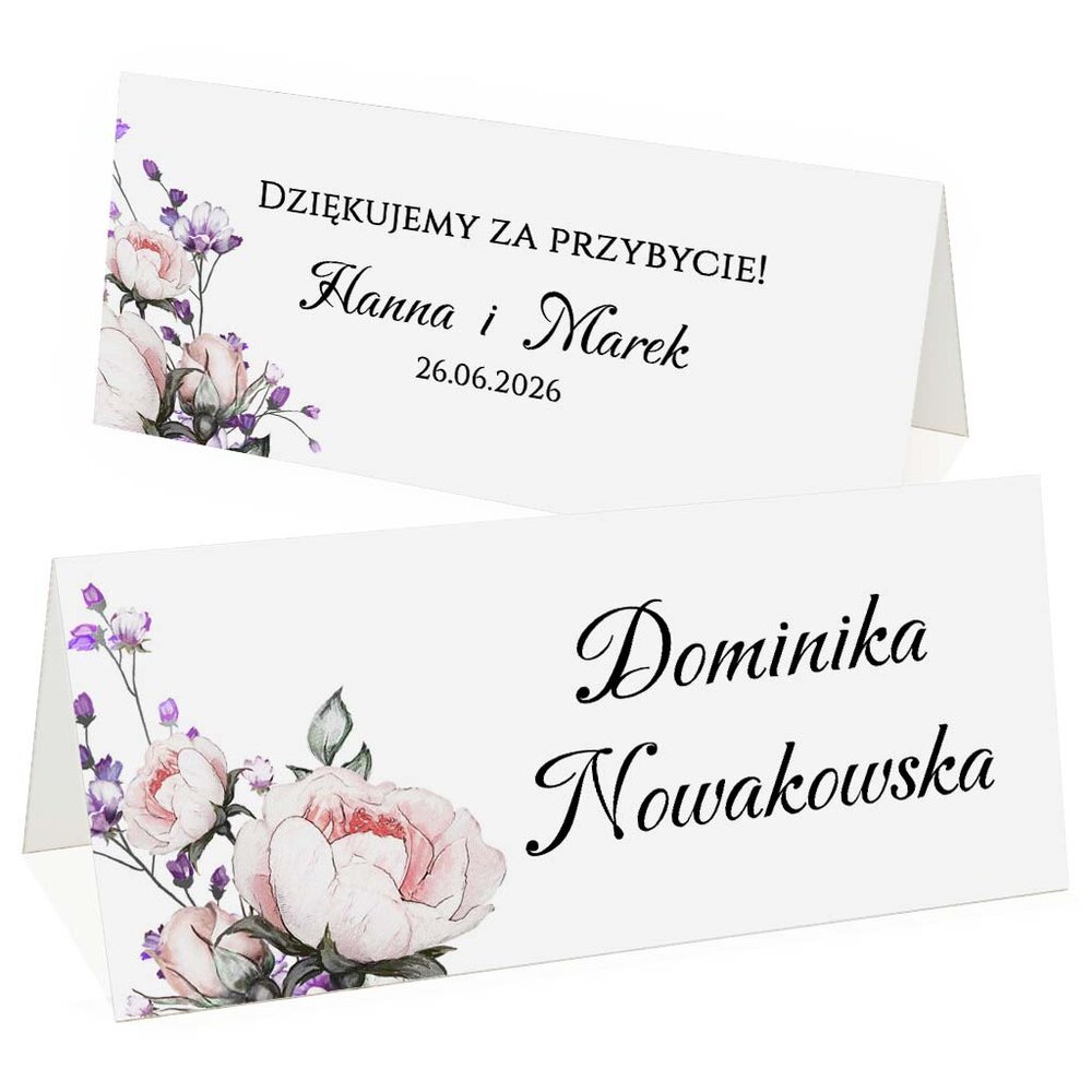 Winietki na stół - Oliwia