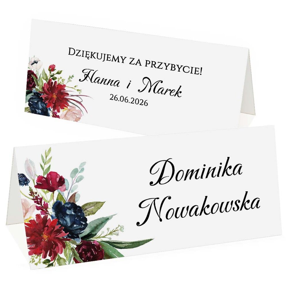 Winietki na stół - Oliwia