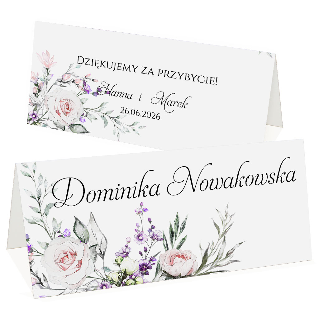 Winietki na stół Anna