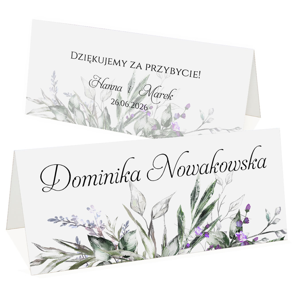 Winietki na stół Anna