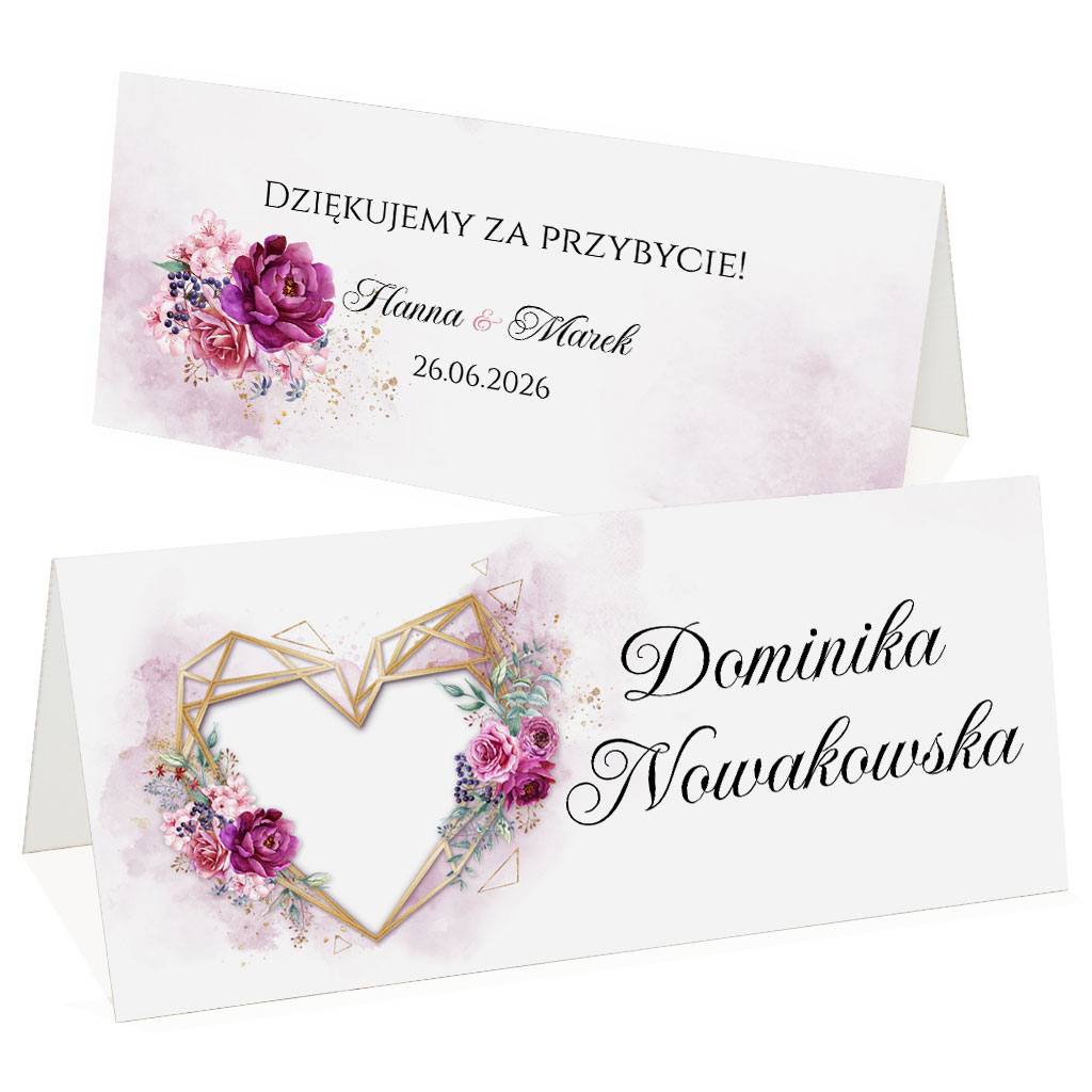 Winietki na stół Dalia