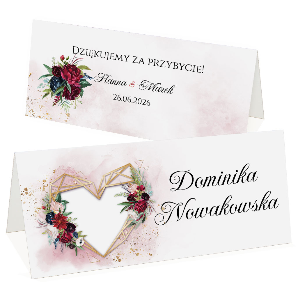 Winietki na stół Dalia