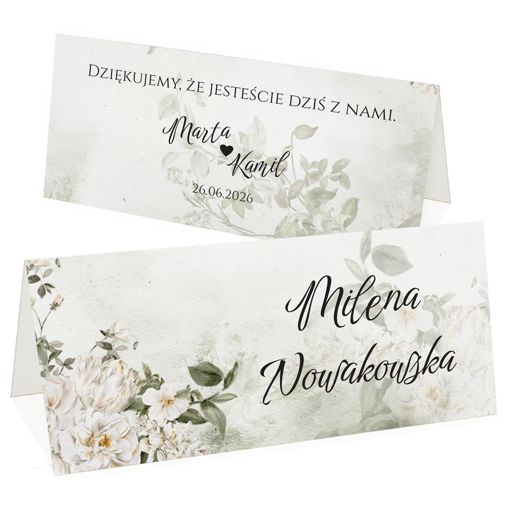 Winietki na stół Eliza