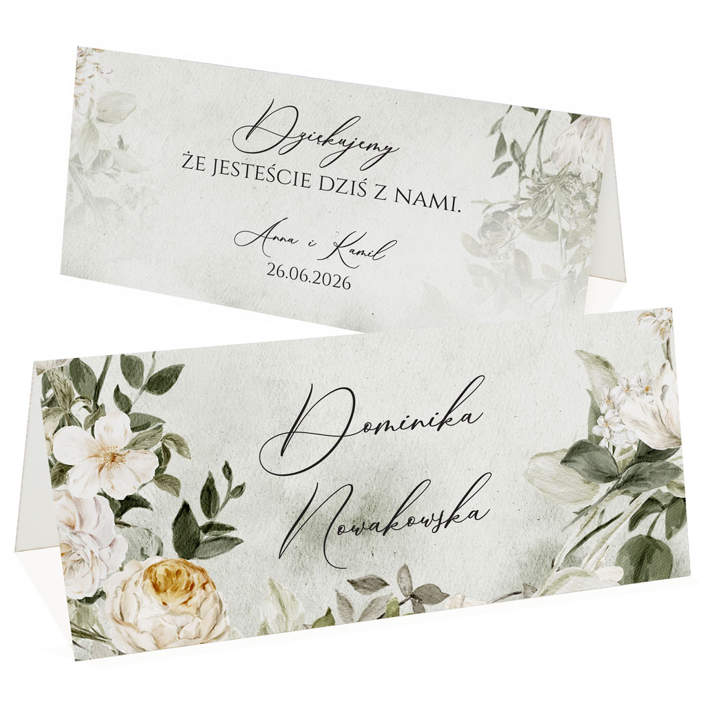 Winietki na stół Eliza