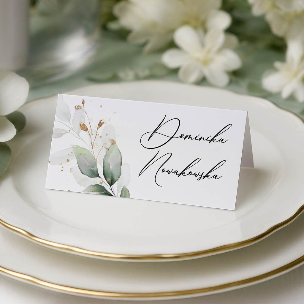 winietki na stół Eukaliptus