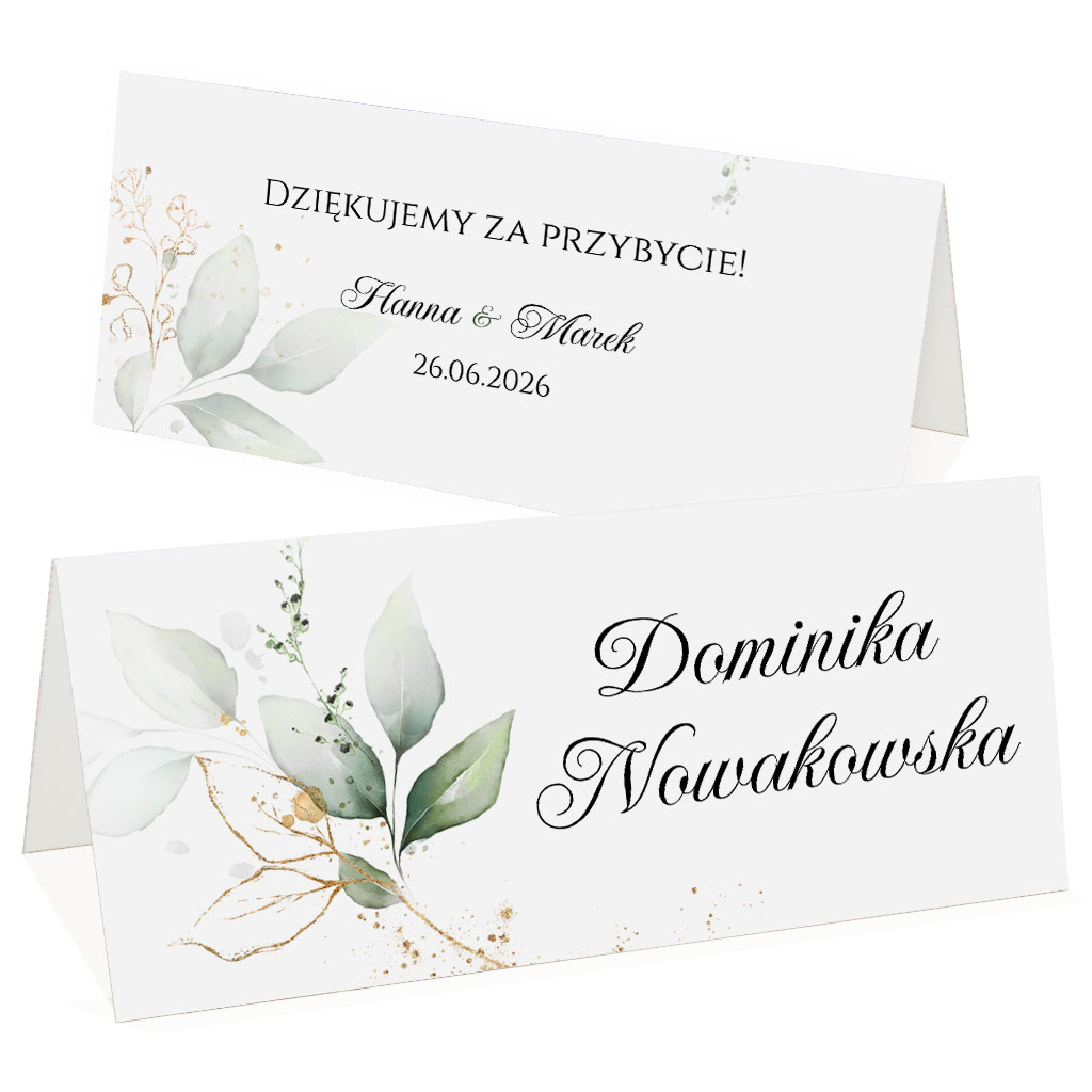 winietki na stół Eukaliptus