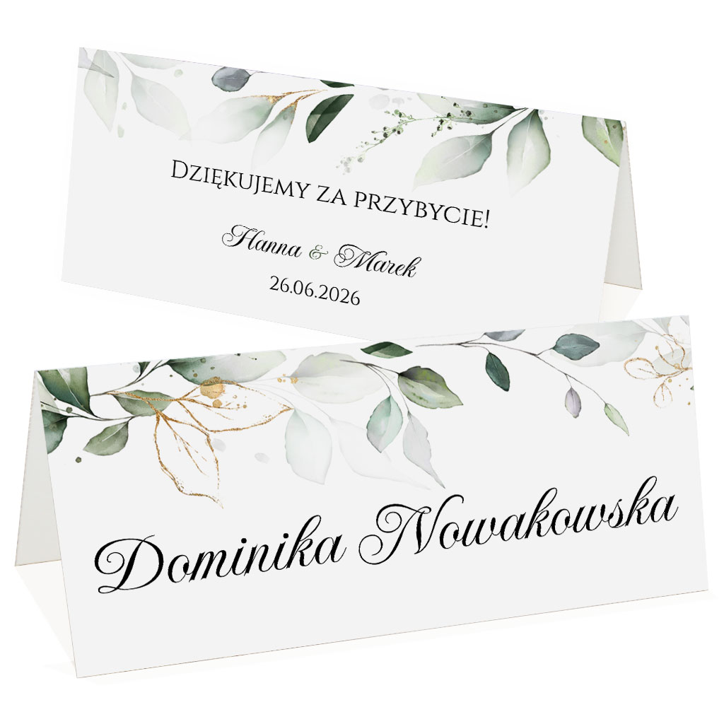 winietki na stół Eukaliptus