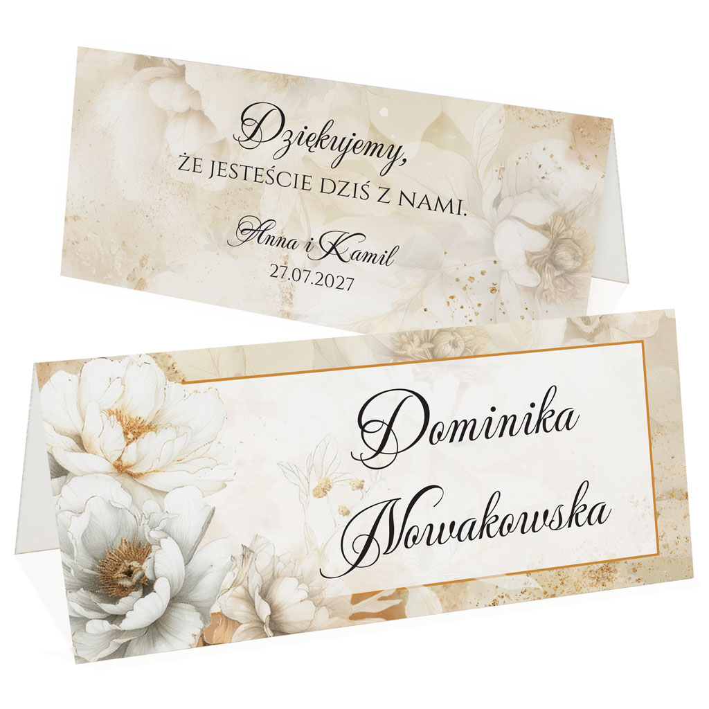 Winietki na stół Miriam i Julianna