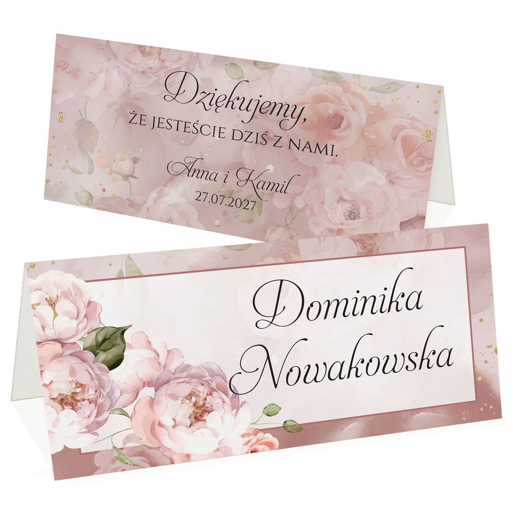 Winietki na stół Miriam i Julianna