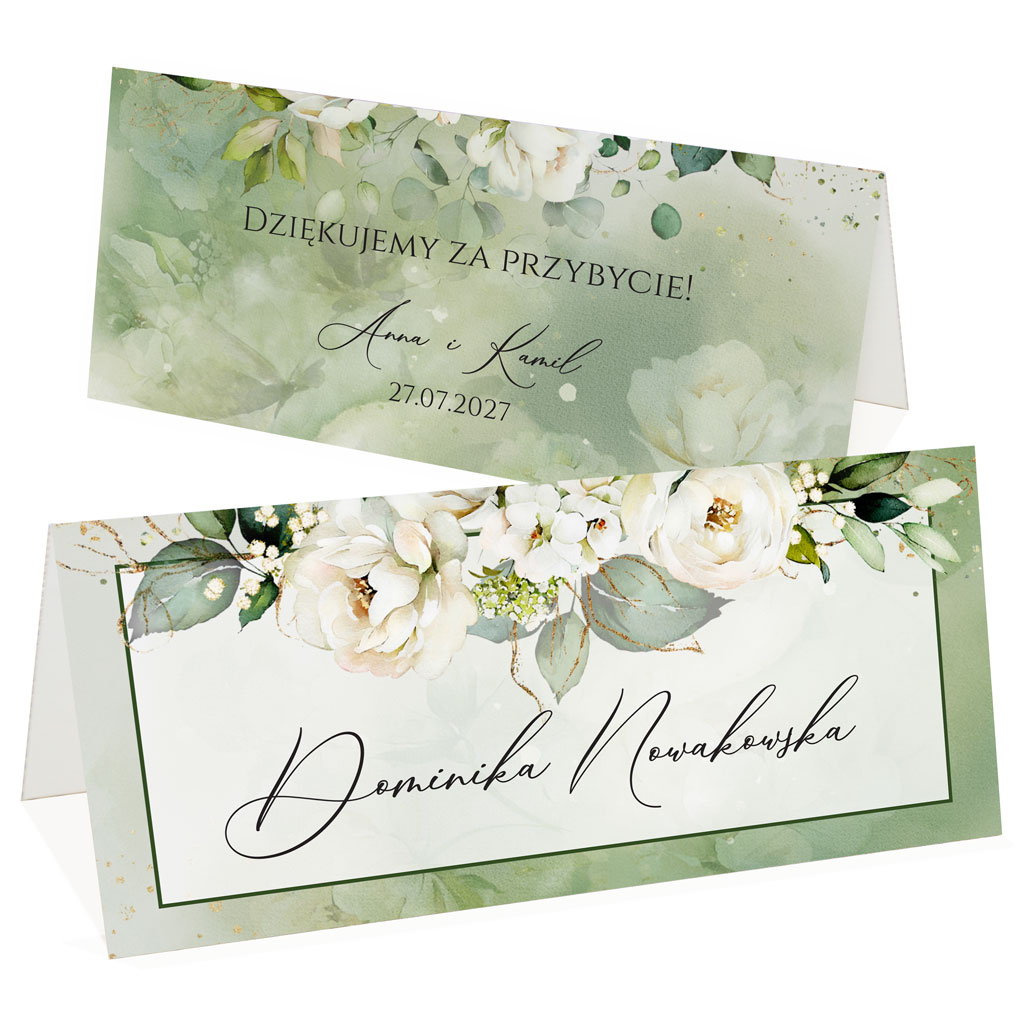 Winietki na stół Miriam i Julianna