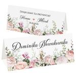 Winietki na stół Rose