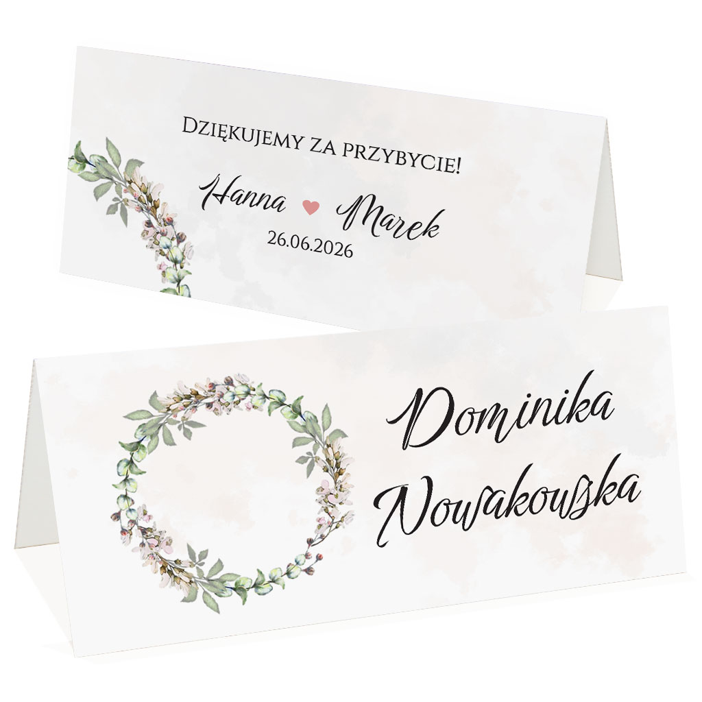 Winietki na stół Rose