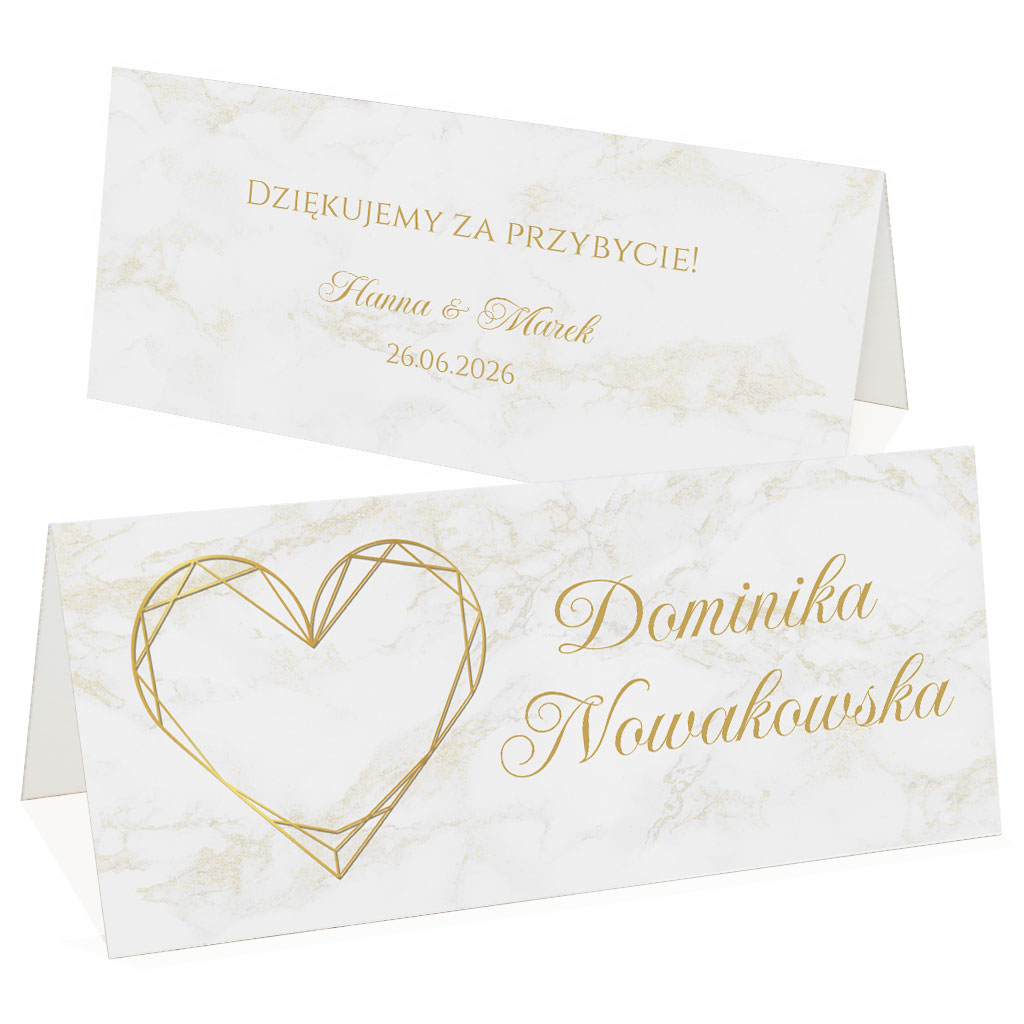 Winietki na stół Marmurkowa