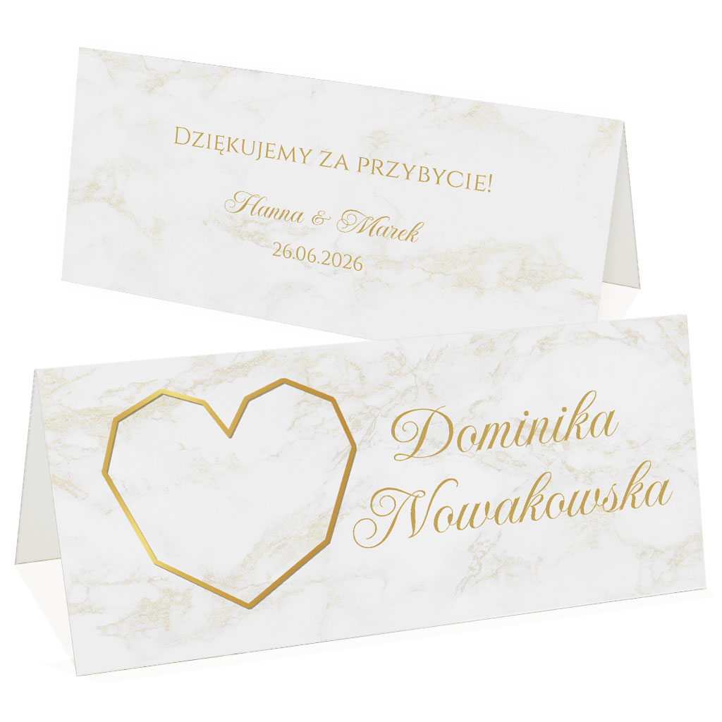 Winietki na stół Marmurkowa