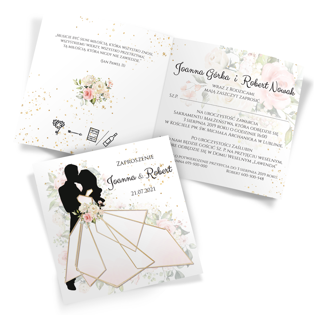 Próbki Zaproszenia Ślubne