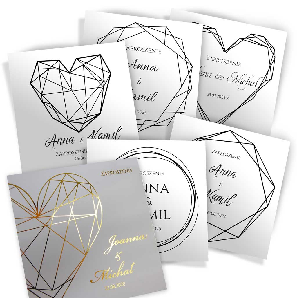 Próbki Złocone Zaproszenia Ofelia3