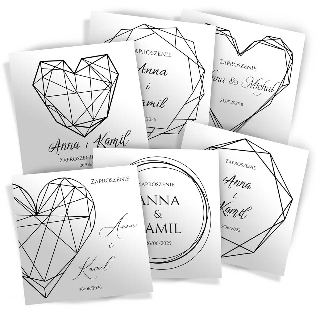 Próbki Złocone Zaproszenia Ofelia3