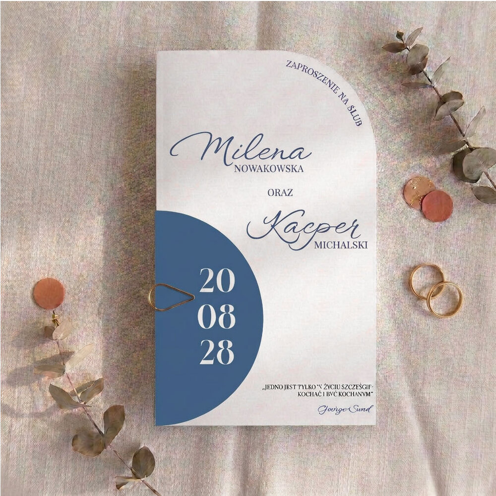 Zaproszenia ślubne z okładką serce - Karla