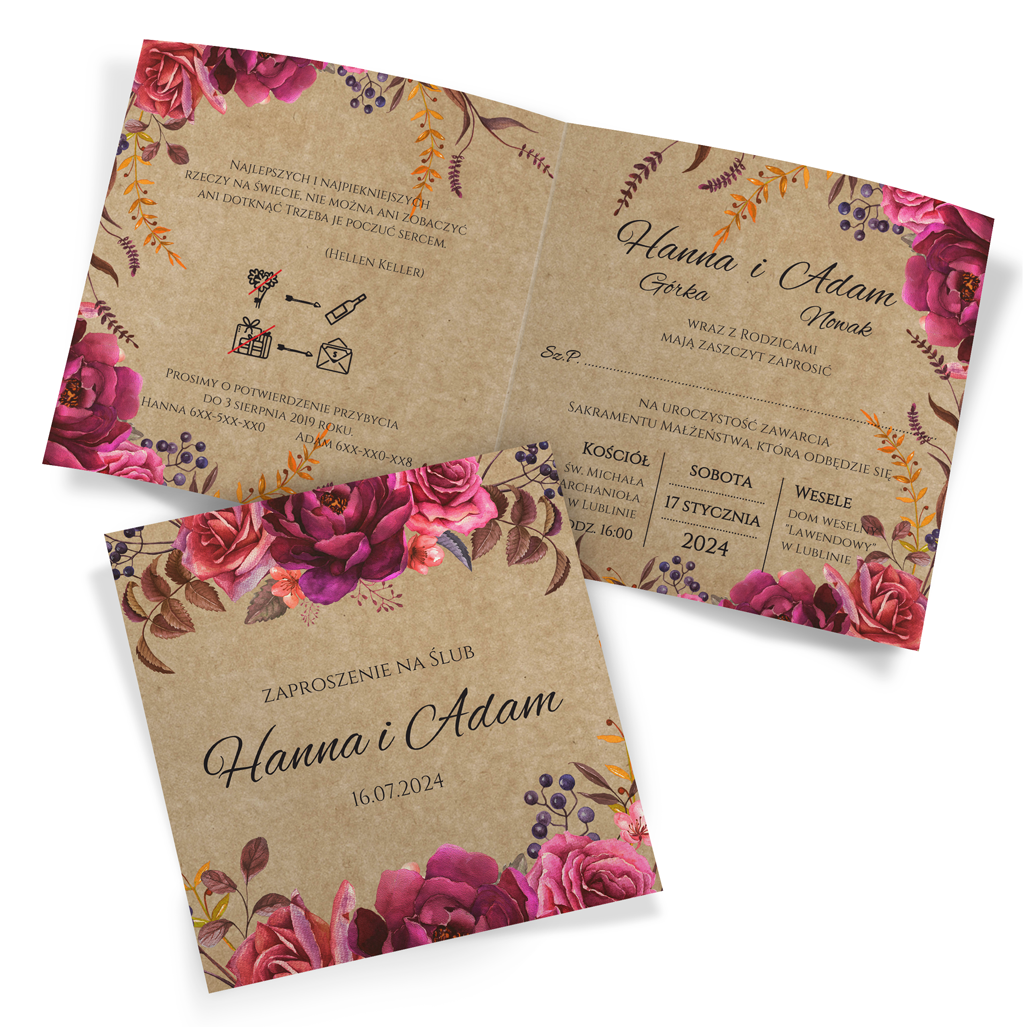 Zaproszenia Ślubne Eko Sylwia